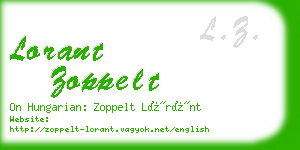 lorant zoppelt business card